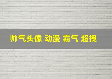 帅气头像 动漫 霸气 超拽